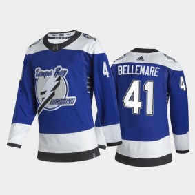 Tampa Bay Lightning Pierre-Edouard Bellemare #41 2021 Reverse Retro Blue Special Edition Jersey