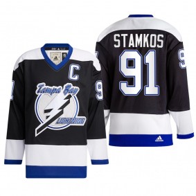 Steven Stamkos #91 Tampa Bay Lightning Team Classics Black Heritage Jersey