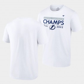 Tampa Bay Lightning 2022 Eastern Conference Champs T-Shirt Locker Room White