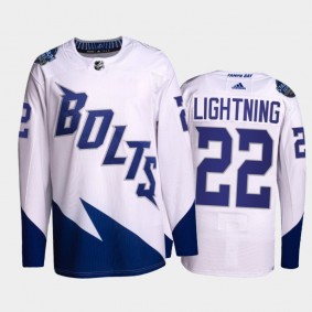 Lightning 2022 Stadium Series Jersey #22 Primegreen Authentic White Uniform