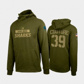 San Jose Sharks Delta Shift Logan Couture Green Pullover Hoodie #39