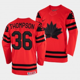 Canada 2022 IIHF World Championship Logan Thompson #36 Red Jersey Away
