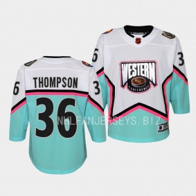 Vegas Golden Knights #36 Logan Thompson 2023 NHL All-Star Western Conference Premier White Youth Jersey