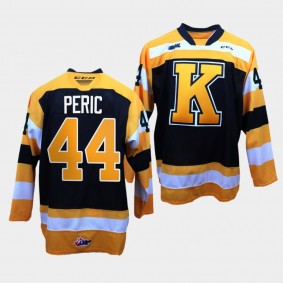 Lucas Peric Kingston Frontenacs #44 Black OHL Hockey Jersey Adult