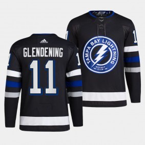 Tampa Bay Lightning 2023-24 Alternate Luke Glendening #11 Black Jersey Primegreen Authentic