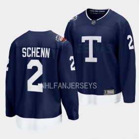 Toronto Maple Leafs Luke Schenn 2022 Heritage Classic Navy Breakaway Player Jersey Men's