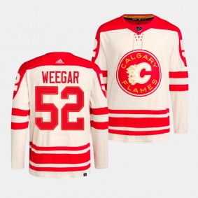 MacKenzie Weegar Calgary Flames 2023 NHL Heritage Classic Cream #52 Primegreen Authentic Player Jersey Men's
