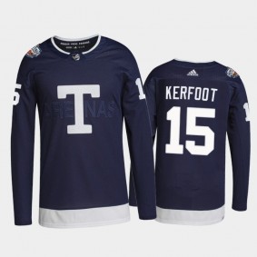 Toronto Maple Leafs 2022 Heritage Classic Jersey Alexander Kerfoot Navy #15 Primegreen Authentic Uniform