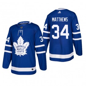 Men's Toronto Maple Leafs Auston Matthews #34 Home Blue Authentic Player Cheap Jersey