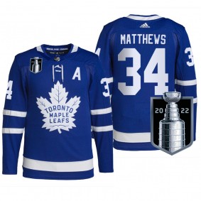 2022 Stanley Cup Playoffs Maple Leafs Auston Matthews 2022 Stanley Cup Playoffs Royal Jersey