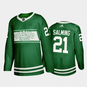 Borje Salming Toronto Maple Leafs St. Patricks Day Jersey Green #21 Special Edition