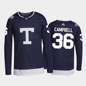 Toronto Maple Leafs 2022 Heritage Classic Jersey Jack Campbell Navy #36 Primegreen Authentic Uniform