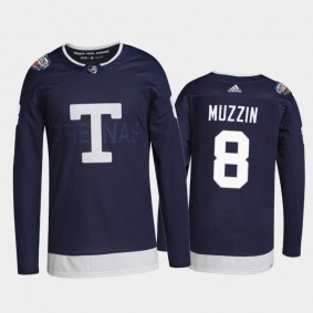 Toronto Maple Leafs 2022 Heritage Classic Jersey Jake Muzzin Navy #8 Primegreen Authentic Uniform