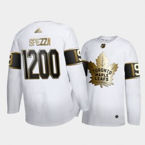 Jason Spezza #19 Toronto Maple Leafs Career 1200 Points White commemorative Jersey