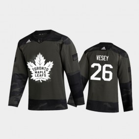 Men's Toronto Maple Leafs Jimmy Vesey #26 2020 Veterans Day Authentic Camo Jersey