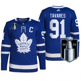 2022 Stanley Cup Playoffs Maple Leafs John Tavares 2022 Stanley Cup Playoffs Royal Jersey
