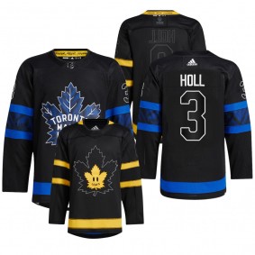 Toronto Maple Leafs 2022 Drew house Jersey Justin Holl Black #3 Authentic Alternate Uniform