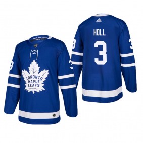 Men's Toronto Maple Leafs Justin Holl #3 Home Blue Authentic Player Cheap Jersey