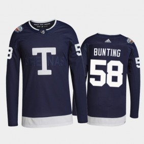 Toronto Maple Leafs 2022 Heritage Classic Jersey Michael Bunting Navy #58 Primegreen Authentic Uniform