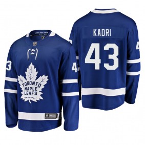 Men's Toronto Maple Leafs Nazem Kadri #43 Home Blue Breakaway Player Cheap Jersey