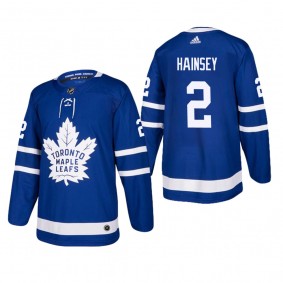 Men's Toronto Maple Leafs Ron Hainsey #2 Home Blue Authentic Player Cheap Jersey