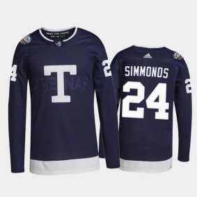 Toronto Maple Leafs 2022 Heritage Classic Jersey Wayne Simmonds Navy #24 Primegreen Authentic Uniform