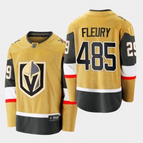 Marc-Andre Fleury #29 Golden Knights 485th Career Win Gold Jersey
