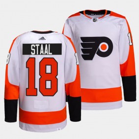 Marc Staal Philadelphia Flyers Away White #18 Authentic Pro Primegreen Jersey Men's