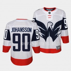Washington Capitals #90 Marcus Johansson 2023 NHL Stadium Series Player White Youth Jersey
