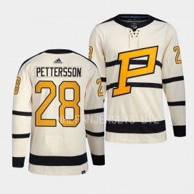 2023 Winter Classic Marcus Pettersson Pittsburgh Penguins Cream #28 Primegreen Jersey