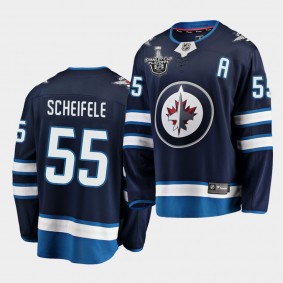 Mark Scheifele #55 Jets 2021 Stanley Cup Playoffs Navy Jersey