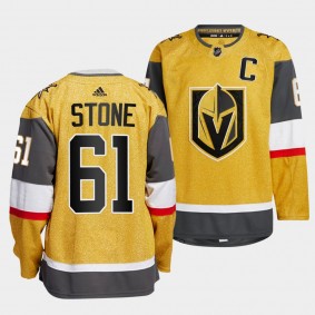 Vegas Golden Knights 2022-23 Home Mark Stone #61 Gold Jersey Authentic
