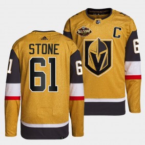 Mark Stone #61 Golden Knights Authentic Primegreen Gold Jersey 2022 All-Star
