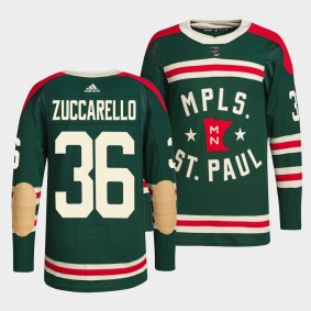 Mats Zuccarello Minnesota Wild 2022 Winter Classic Green State of Hockey Men Jersey