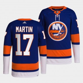 New York Islanders 2022 Home Matt Martin #17 Royal Jersey Primegreen Authentic Pro