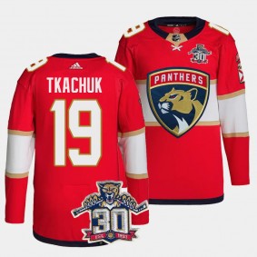 Florida Panthers 30th Anniversary Matthew Tkachuk #19 Red Authentic Home Jersey Men's