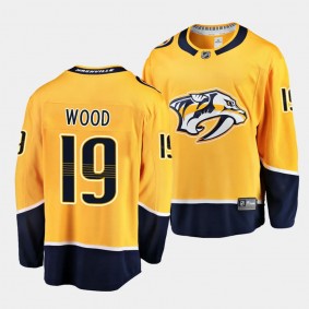 2023 NHL Draft Matthew Wood Nashville Predators Jersey Gold Home Breakaway Player