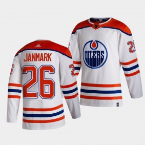 Edmonton Oilers Mattias Janmark Reverse Retro #26 White Jersey Authentic