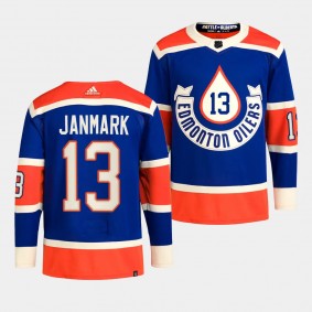 2023 NHL Heritage Classic Edmonton Oilers Mattias Janmark #13 Royal Primegreen Jersey