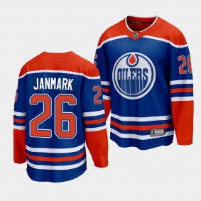 Mattias Janmark Edmonton Oilers 2022-23 Home Royal Premier Jersey Men's