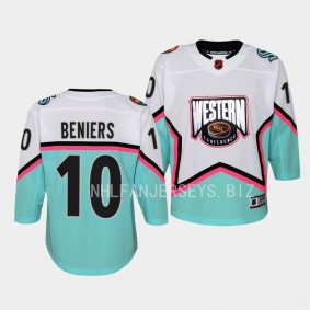 Seattle Kraken #10 Matty Beniers 2023 NHL All-Star Western Conference Premier White Youth Jersey