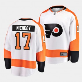 2023 NHL Draft Matvei Michkov Philadelphia Flyers Jersey White Away Breakaway Player