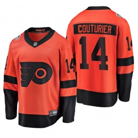 Men's Flyers #14 Sean Couturier Orange 2019 Stadium Series Breakaway Coors Light Dirt Cheap Jersey