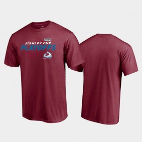 Men's Colorado Avalanche 2021 Stanley Cup Playoffs Turnover Burgundy T-Shirt