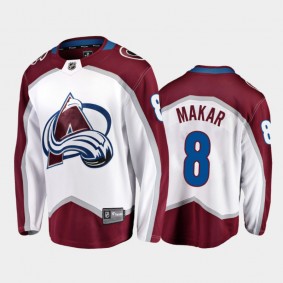 Avalanche Cale Makar #8 Road 2021-22 White Away Jersey