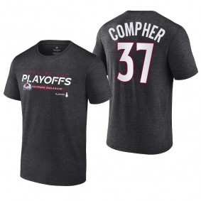 J.T. Compher 2022 Stanley Cup Playoffs Colorado Avalanche Charcoal T-Shirt