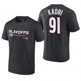 Nazem Kadri 2022 Stanley Cup Playoffs Colorado Avalanche Charcoal T-Shirt