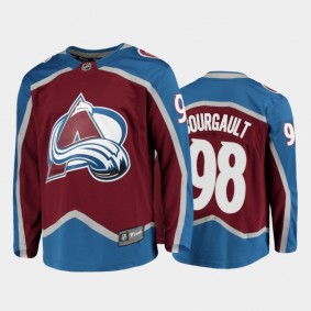 Men Colorado Avalanche Oskar Olausson #31 Home Burgundy 2021 NHL Draft Jersey