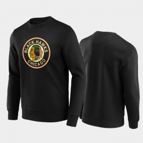 Chicago Blackhawks Vintage Graphic Sweatshirt Black Crew