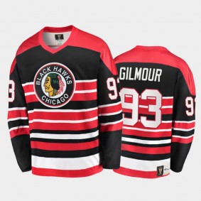 Chicago Blackhawks Doug Gilmour #93 Heritage Vintage Black Red Premier Retired Jersey